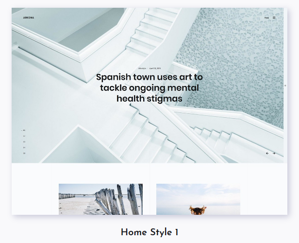 Arkona WordPress Theme - Home Style 1