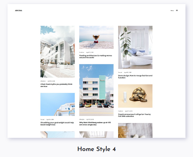 Arkona WordPress Theme - Home Style 4
